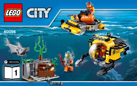 Istruzioni per la Costruzione - LEGO - City - 60096 - Base sottomarina: Page 1