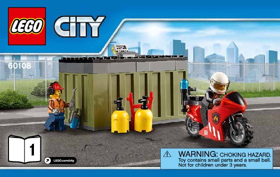 Istruzioni per la Costruzione - LEGO - City - 60108 - Unità di risposta antincendio: Page 1