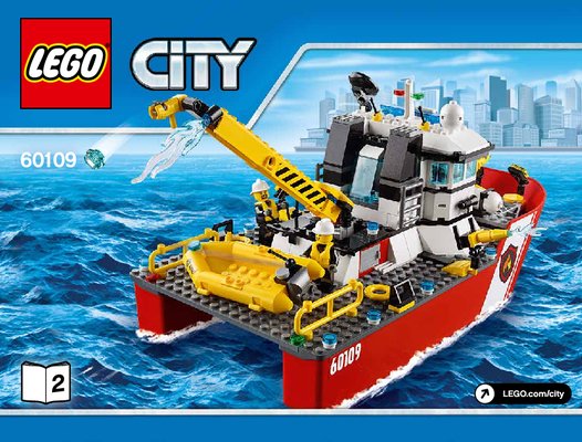 Istruzioni per la Costruzione - LEGO - City - 60109 - Motobarca antincendio: Page 1