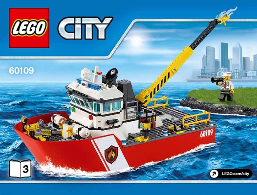 Istruzioni per la Costruzione - LEGO - City - 60109 - Motobarca antincendio: Page 1