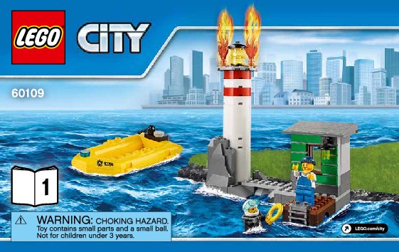 Istruzioni per la Costruzione - LEGO - City - 60109 - Motobarca antincendio: Page 1