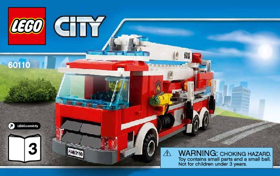 Istruzioni per la Costruzione - LEGO - City - 60110 - Caserma dei pompieri: Page 1