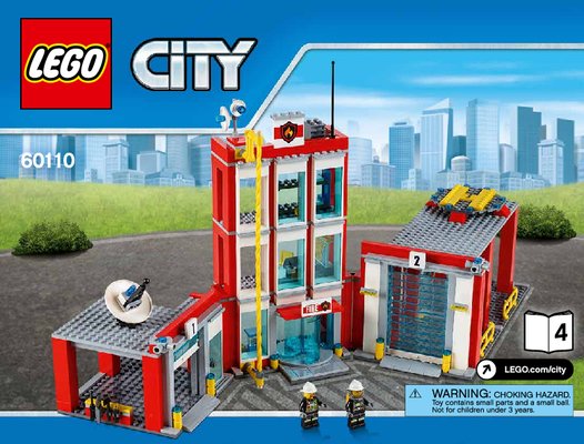 Istruzioni per la Costruzione - LEGO - City - 60110 - Caserma dei pompieri: Page 1