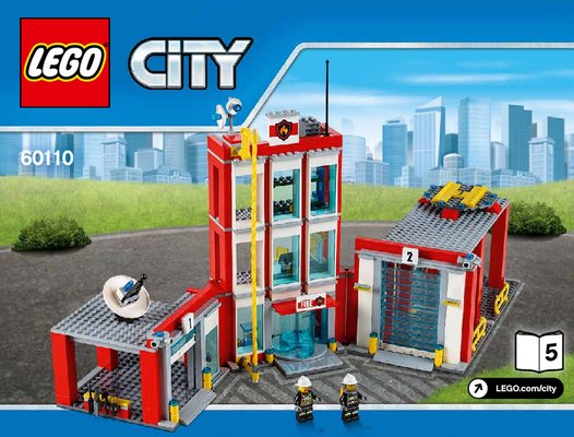 Istruzioni per la Costruzione - LEGO - City - 60110 - Caserma dei pompieri: Page 1