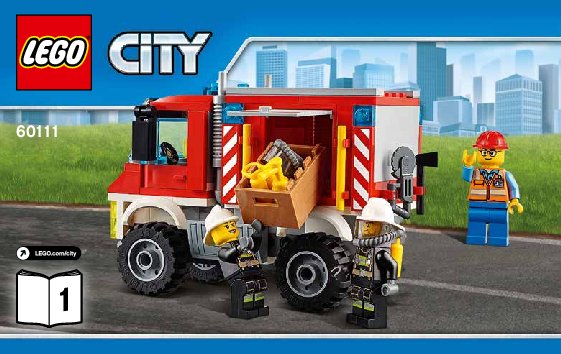 Istruzioni per la Costruzione - LEGO - City - 60111 - Camion dei vigili del fuoco: Page 1