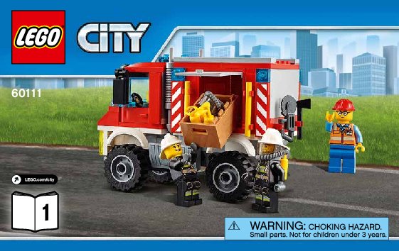 Istruzioni per la Costruzione - LEGO - City - 60111 - Camion dei vigili del fuoco: Page 1