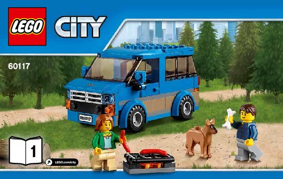 Istruzioni per la Costruzione - LEGO - City - 60117 - Furgone e caravan: Page 1