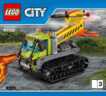 Istruzioni per la Costruzione - LEGO - City - 60122 - Cingolato vulcanico: Page 1