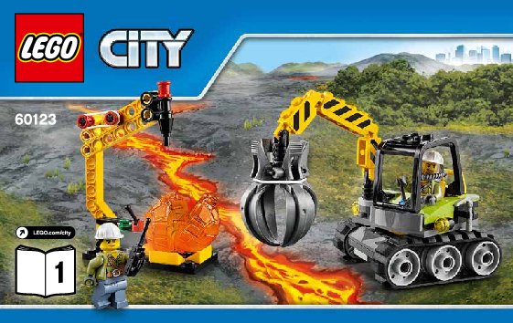 Istruzioni per la Costruzione - LEGO - City - 60123 - Elicottero dei rifornimenti vulcanico: Page 1