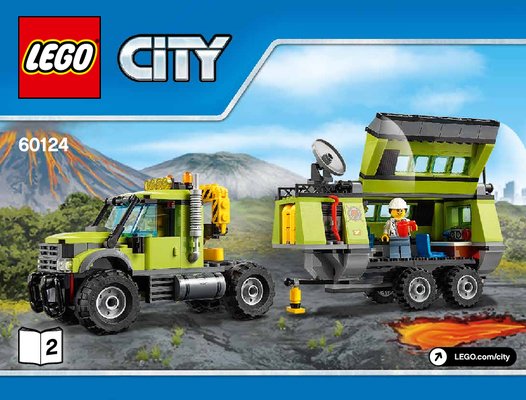 Istruzioni per la Costruzione - LEGO - City - 60124 - Base delle esplorazioni vulcanica: Page 1