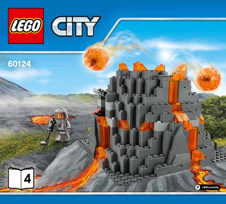 Istruzioni per la Costruzione - LEGO - City - 60124 - Base delle esplorazioni vulcanica: Page 1