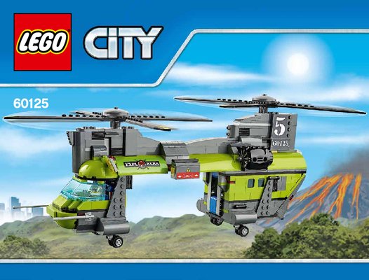 Istruzioni per la Costruzione - LEGO - City - 60125 - Elicottero da carico pesante vulcanico: Page 1