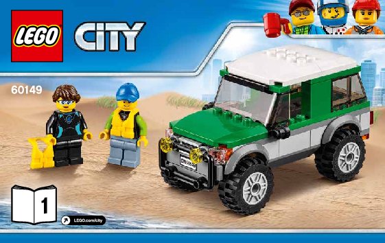 Istruzioni per la Costruzione - LEGO - City - 60149 - Pick up 4x4 con catamarano: Page 1