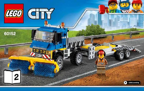 Istruzioni per la Costruzione - LEGO - 60152 - Sweeper & Excavator: Page 1