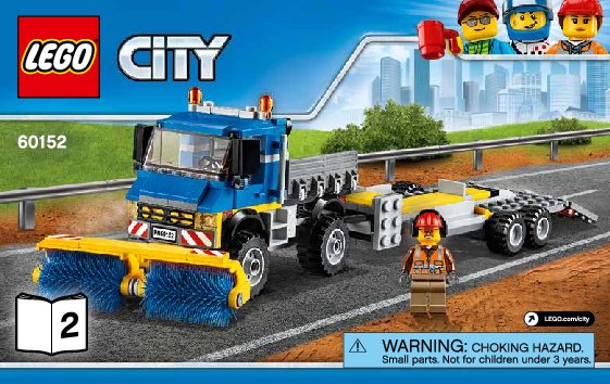 Istruzioni per la Costruzione - LEGO - 60152 - Sweeper & Excavator: Page 1