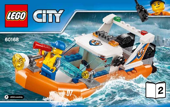 Istruzioni per la Costruzione - LEGO - City - 60168 - Salvataggio della barca a vela: Page 1