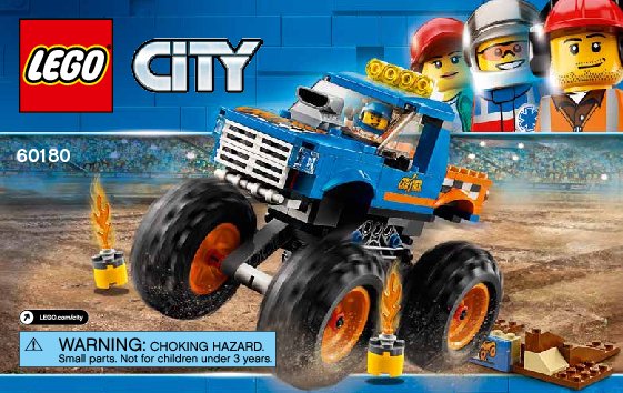 Istruzioni per la Costruzione - LEGO - 60180 - Monster Truck: Page 1