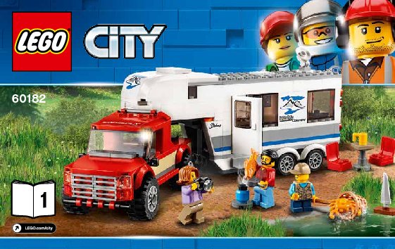 Istruzioni per la Costruzione - LEGO - 60182 - Pickup & Caravan: Page 1