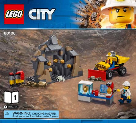 Istruzioni per la Costruzione - LEGO - 60186 - Mining Heavy Driller: Page 1