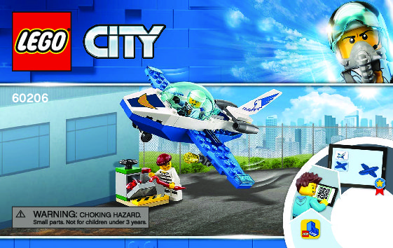 Istruzioni per la Costruzione - LEGO - 60206 - Sky Police Jet Patrol: Page 1