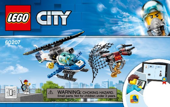 Istruzioni per la Costruzione - LEGO - 60207 - Sky Police Drone Chase: Page 1