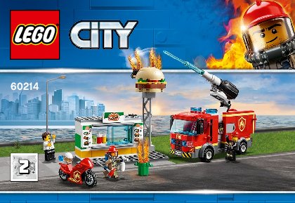 Istruzioni per la Costruzione - LEGO - 60214 - Burger Bar Fire Rescue: Page 1