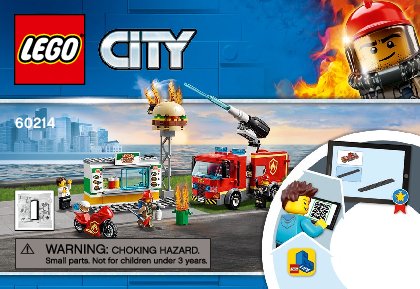 Istruzioni per la Costruzione - LEGO - 60214 - Burger Bar Fire Rescue: Page 1