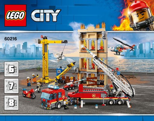 Istruzioni per la Costruzione - LEGO - 60216 - Downtown Fire Brigade: Page 1