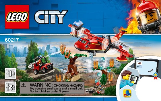 Istruzioni per la Costruzione - LEGO - 60217 - Fire Plane: Page 1