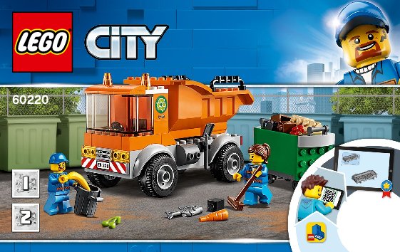 Istruzioni per la Costruzione - LEGO - 60220 - Garbage Truck: Page 1