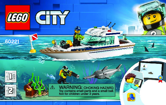 Istruzioni per la Costruzione - LEGO - 60221 - Diving Yacht: Page 1