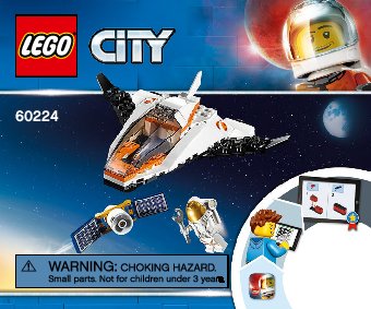 Istruzioni per la Costruzione - LEGO - 60224 - Satellite Service Mission: Page 1