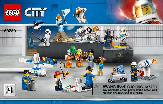 Istruzioni per la Costruzione - LEGO - 60230 - People Pack - Space Research and Develop: Page 1