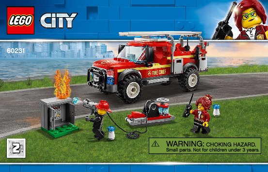 Istruzioni per la Costruzione - LEGO - 60231 - Fire Chief Response Truck: Page 1