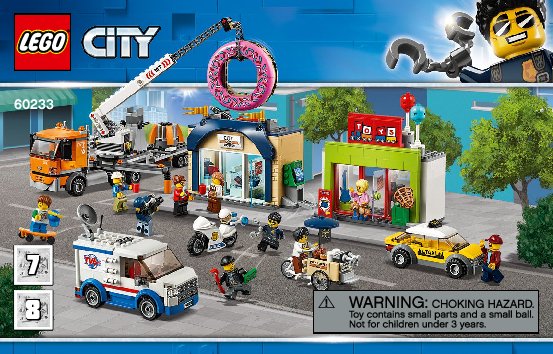 Istruzioni per la Costruzione - LEGO - 60233 - Donut shop opening: Page 1