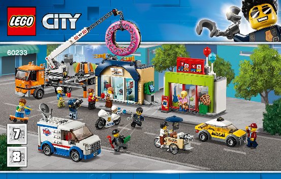 Istruzioni per la Costruzione - LEGO - 60233 - Donut shop opening: Page 1