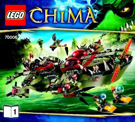 Istruzioni per la Costruzione - LEGO - Legends of Chima - 70006 - La Nave coccodrillo di Cragger: Page 1