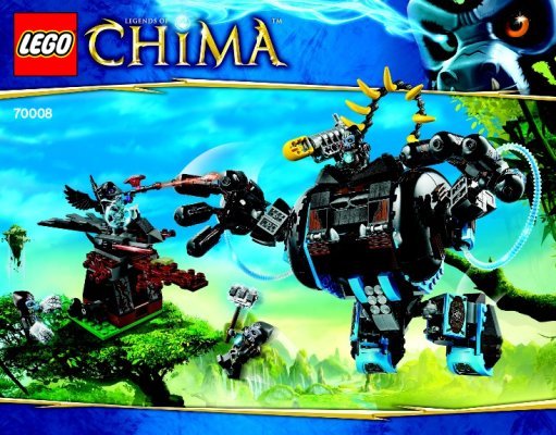 Istruzioni per la Costruzione - LEGO - Legends of Chima - 70008 - Il Gorilla d'assalto di Gorzan: Page 1