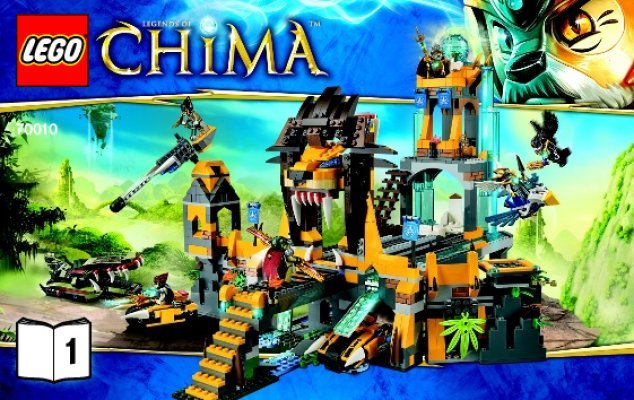 Istruzioni per la Costruzione - LEGO - Legends of Chima - 70010 - Il Tempio CHI dei Leoni: Page 1