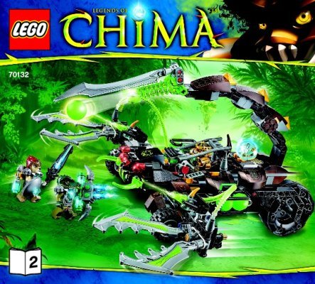 Istruzioni per la Costruzione - LEGO - Legends of Chima - 70132 - Lo scorpione di Scorm: Page 1