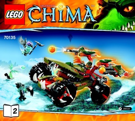 Istruzioni per la Costruzione - LEGO - Legends of Chima - 70135 - Assaltatore di fuoco di Cragger: Page 1