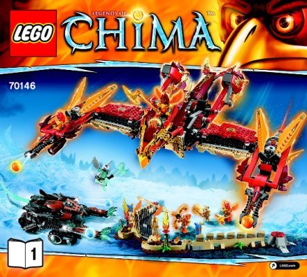 Istruzioni per la Costruzione - LEGO - Legends of Chima - 70146 - Tempio di fuoco della Fenice Volante: Page 1