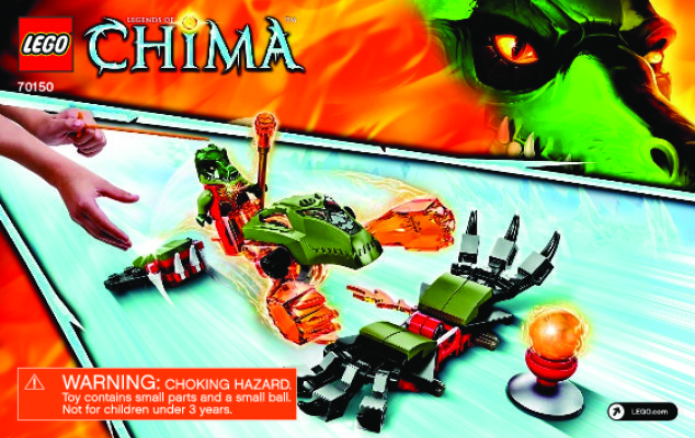 Istruzioni per la Costruzione - LEGO - Legends of Chima - 70150 - Artigli fiammeggianti: Page 1