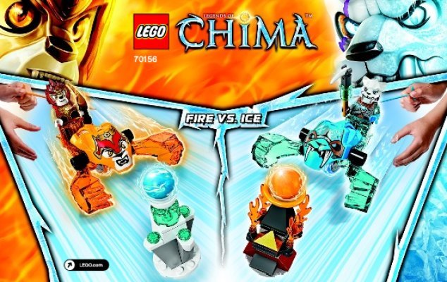 Istruzioni per la Costruzione - LEGO - Legends of Chima - 70156 - Fuoco vs. Ghiaccio: Page 1