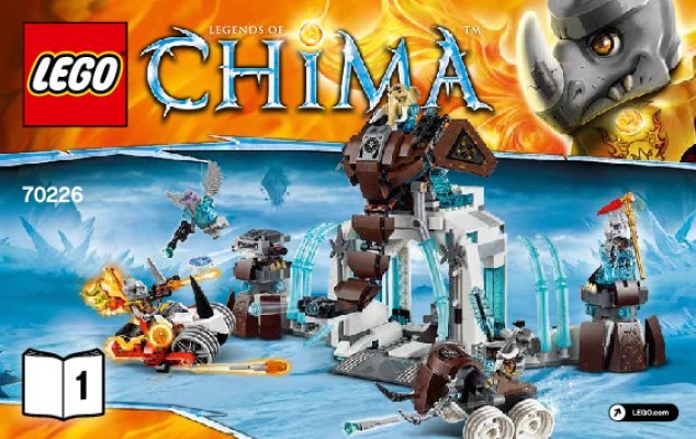 Istruzioni per la Costruzione - LEGO - Legends of Chima - 70226 - La Roccaforte di ghiaccio dei Mammut: Page 1