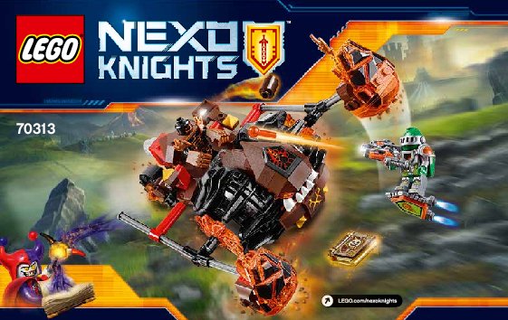 Istruzioni per la Costruzione - LEGO - NEXO KNIGHTS - 70313 - Lo Spaccalava di Moltor: Page 1