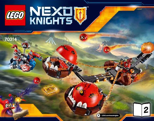 Istruzioni per la Costruzione - LEGO - NEXO KNIGHTS - 70314 - Il Carro caotico di Beast Master: Page 1