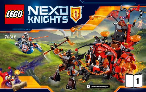 Istruzioni per la Costruzione - LEGO - NEXO KNIGHTS - 70316 - Il carro malefico di Jestro: Page 1