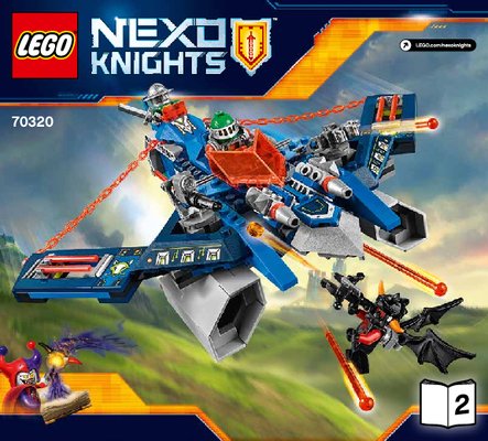 Istruzioni per la Costruzione - LEGO - NEXO KNIGHTS - 70320 - L'Aero-jet V2 di Aaron: Page 1