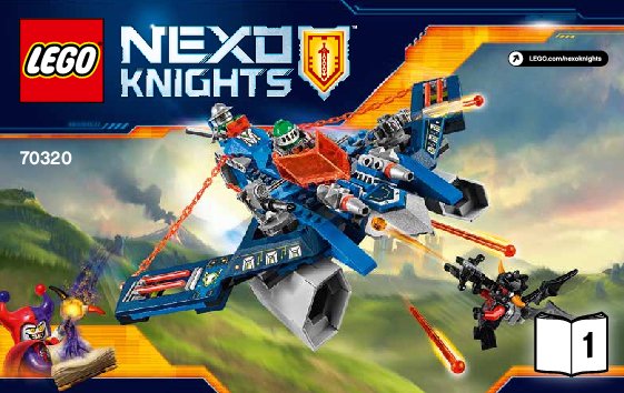 Istruzioni per la Costruzione - LEGO - NEXO KNIGHTS - 70320 - L'Aero-jet V2 di Aaron: Page 1